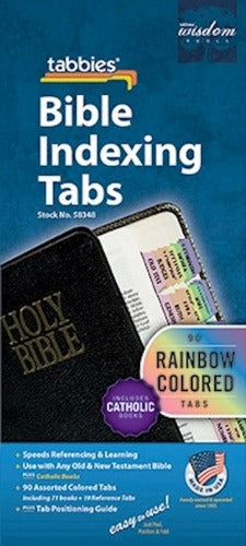 BIBLE TABS - RAINBOW - 90 TABS