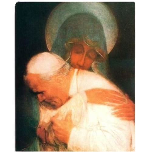 Pope Saint John Paul II With Mary Print