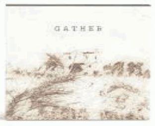 Plaque with the word 'Gather' and Rustic Field Image