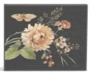 Plaque Black Botanical 10"