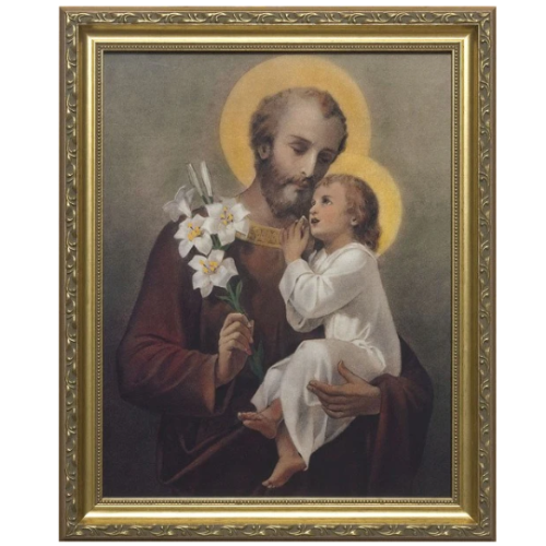 Young Saint Joseph 11" x 14" in Gold Frame