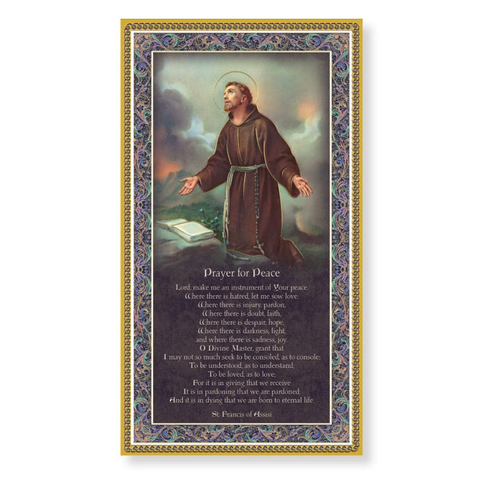 St Francis of Assisi Plaque with Prayer