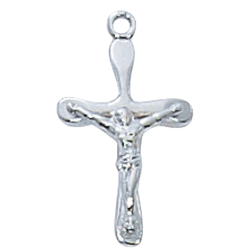 CHILD'S CRUCIFIX - STERLING SILVER - 13" CHAIN