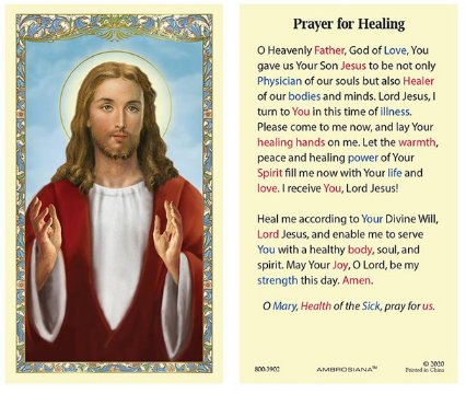 HOLY CARD - CHRIST BLESSING