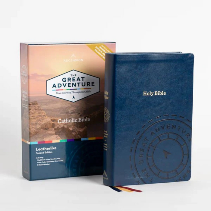 GREAT ADVENTURE CATHOLIC BIBLE - NAVY BLUE IMITATION LEATHER