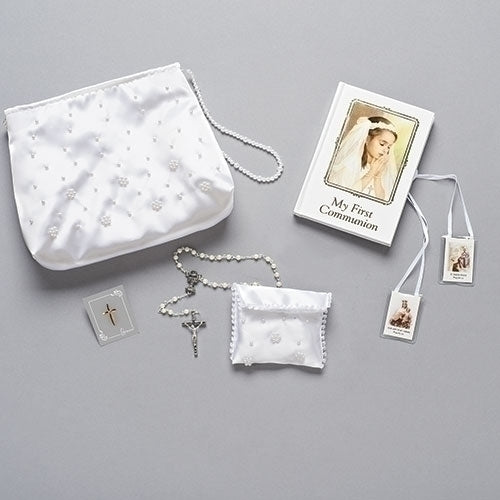 FIRST COMMUNION PURSE 6 PIECE SET FOR GIRL