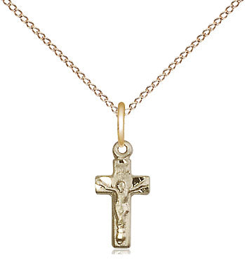 Crucifix 14kt Gold Filled on a 18" Gold Filled Chain