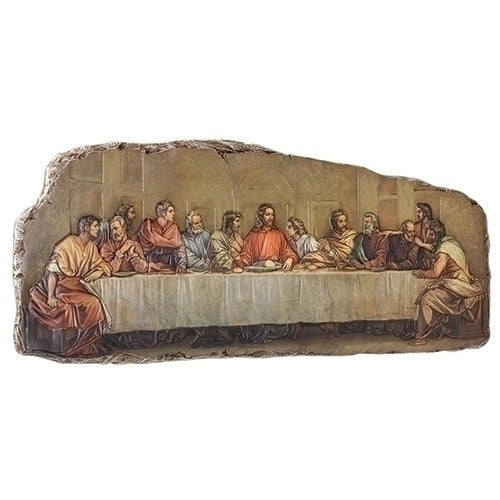 Last Supper Plaque in Irregular Slate-like Shape