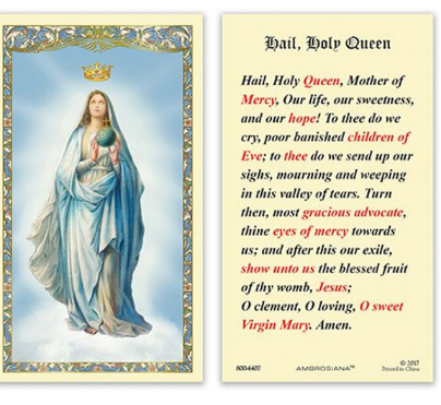 Holy Card - Mary, Queen of Heaven