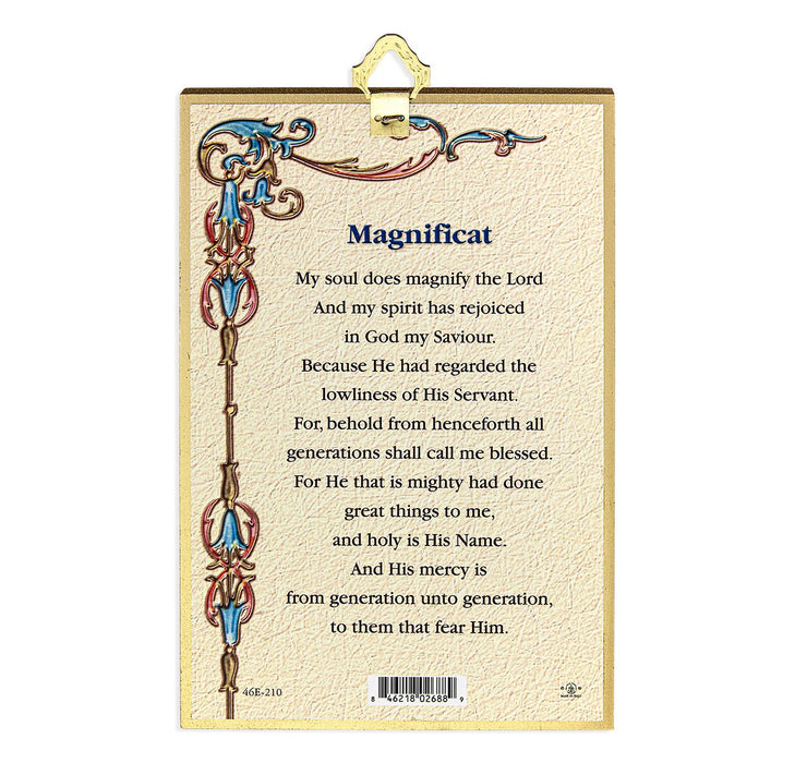 Our Lady of Lourdes  4" x 6"  Gold Foil Mosaic Plaque