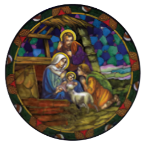 Suncatcher Sticker Nativity 5.75"