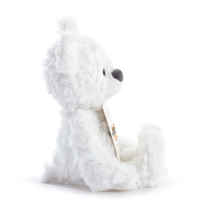 Plush Guardian Angel White Bear