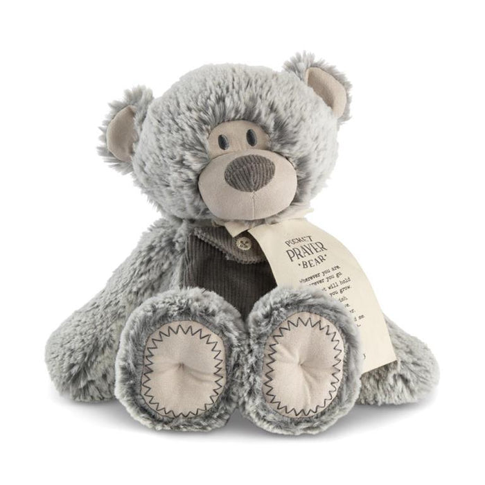 Gray Pocket Prayer Bear 11"