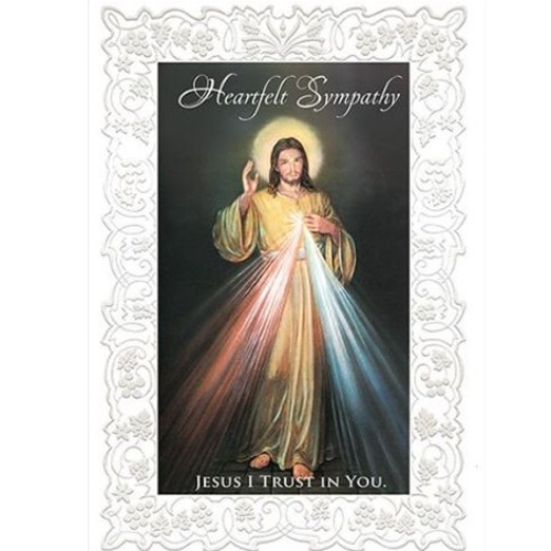 GREETING CARD - SYMPATHY - DIVINE MERCY