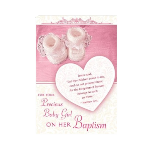 GREETING CARD - GIRL BAPTISM - MATTHEW 19:14