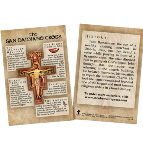 SAN DAMIANO CROSS EXPLAINED CARD