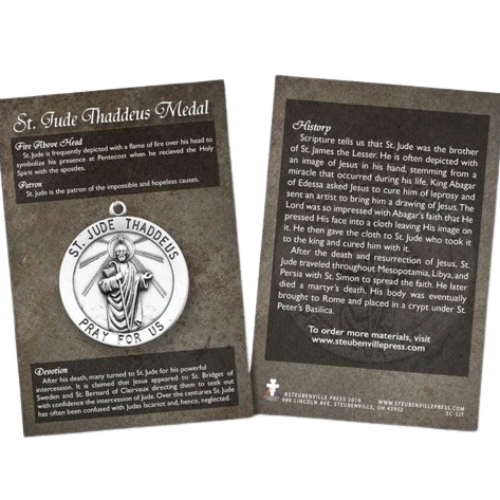 ST JUDE THADDEUS MEDAL EXPLAINED CARD