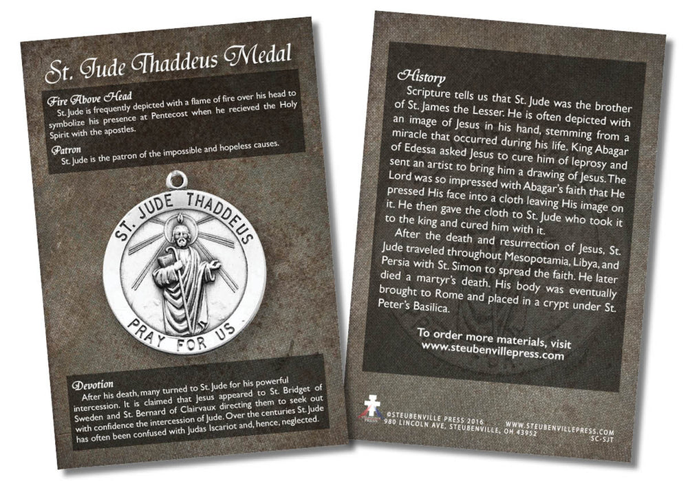 ST JUDE THADDEUS MEDAL EXPLAINED CARD