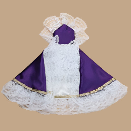 DRESS FOR INFANT OF PRAGUE - 8" PURPLE