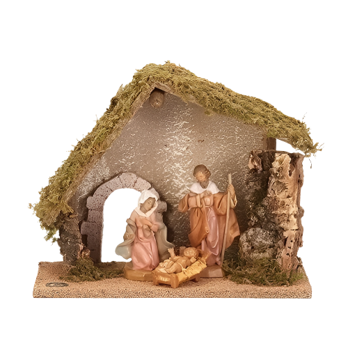 Nativity 3 Piece Set with Italian Style Stable by Fontanini