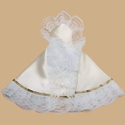 DRESS FOR INFANT OF PRAGUE - 8" WHITE