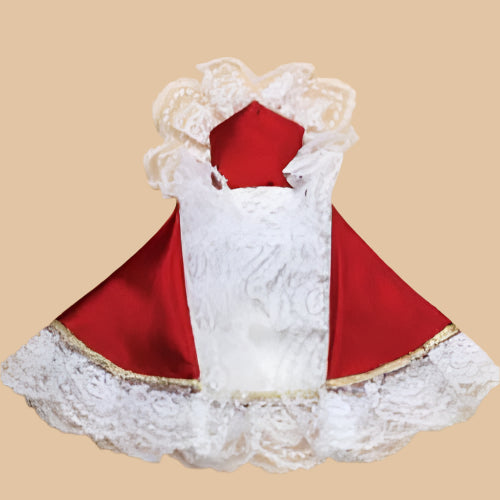 DRESS FOR INFANT OF PRAGUE - 16" RED