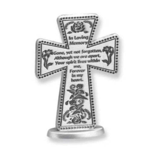 MESSAGE CROSS - IN LOVING MEMORY - 3" STANDING