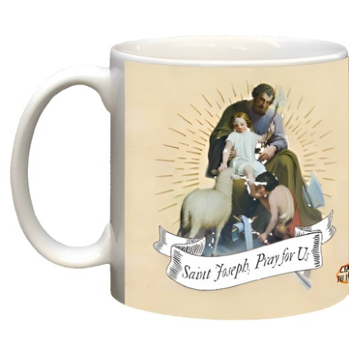 Coffee Mug St Joseph with Prayer for Fatherhood