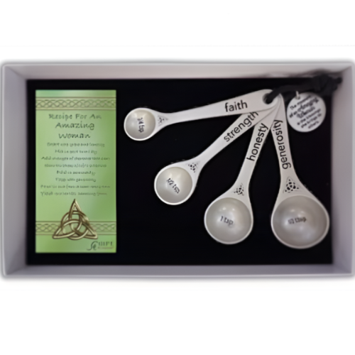 MEASURING SPOONS - IRISH AMAZING WOMAN  - 4 PIECES