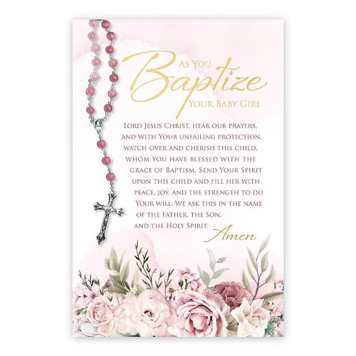 Baptism Card As You Baptize Your Baby Girl