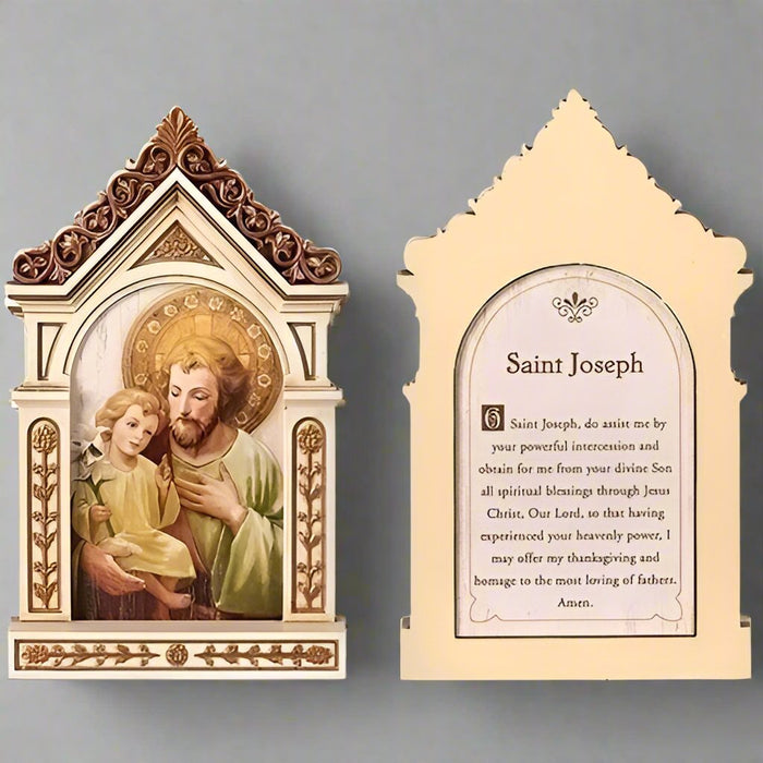 Table Plaque with Prayer 6.25" St Joseph