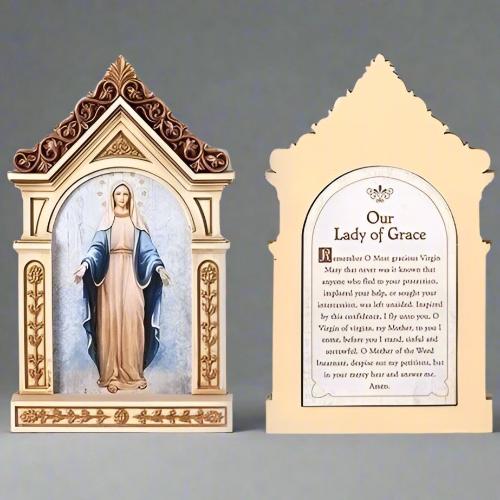 Table Plaque with Prayer 6.25" Our Lady of Grace