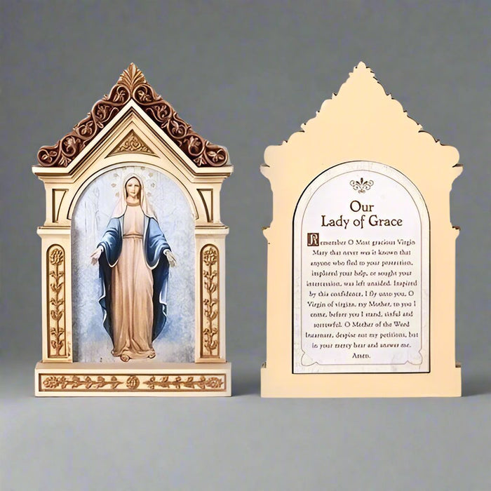 Table Plaque with Prayer 6.25" Our Lady of Grace