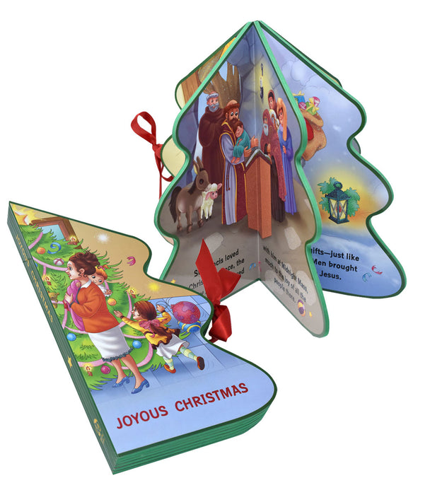 JOYOUS CHRISTMAS - TREE SHAPED BOARD BOOK