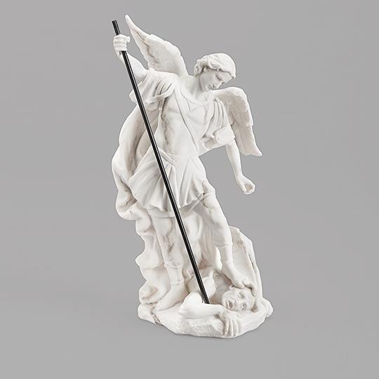 St Michael Marble Look 8.5" Statue