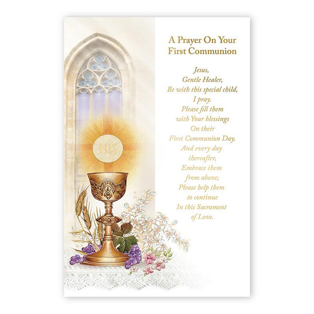 First Communion Card A Prayer John 6:35