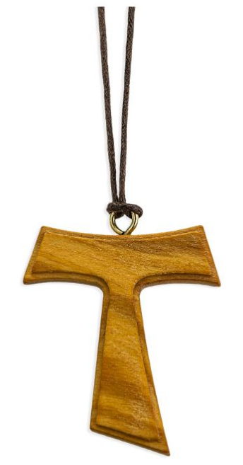 Franciscan Tau Wood Cross on a Cord