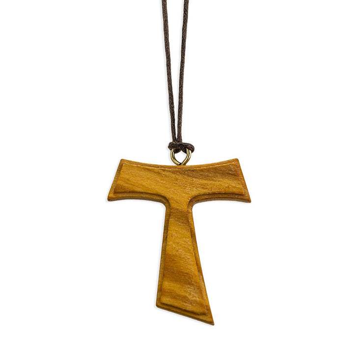 Franciscan Tau Wood Cross on a Cord