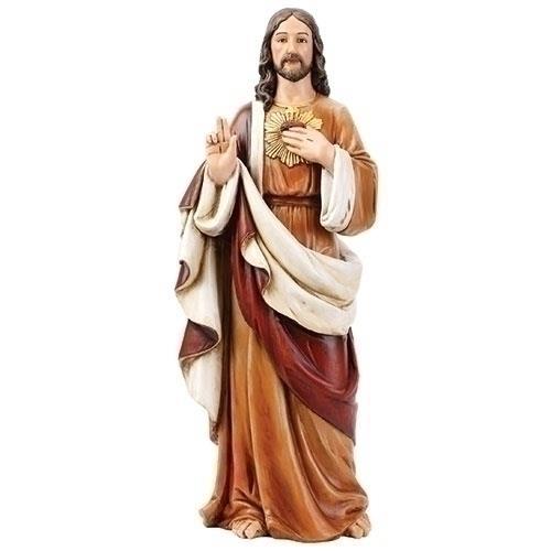 Sacred Heart Statue 24" Resin