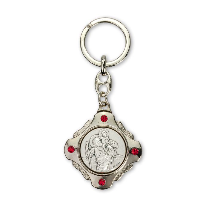 KEY RING - ST CHRISTOPHER - ACCENT STONES