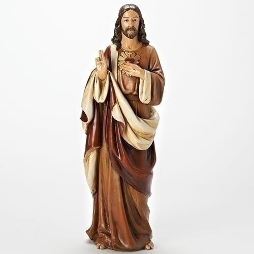 Sacred Heart Statue 18" Resin