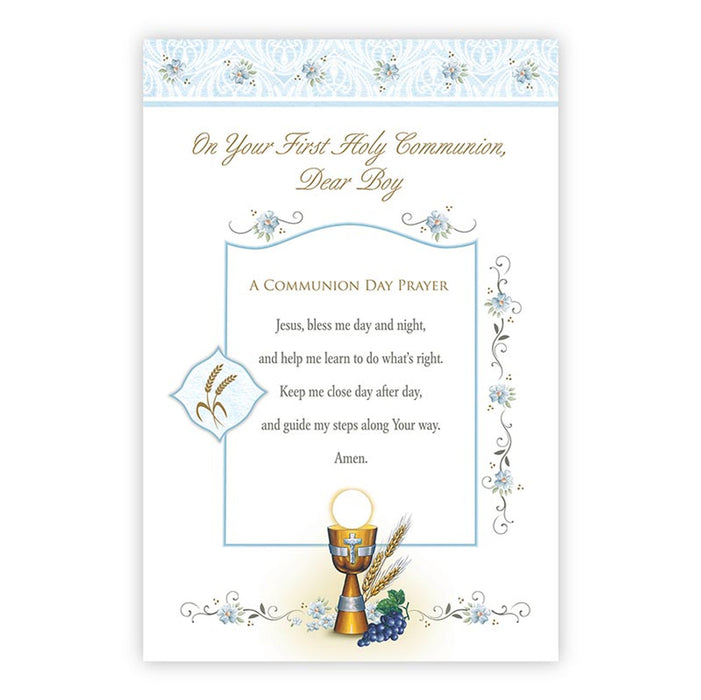 First Communion Card A Communion Prayer Boy