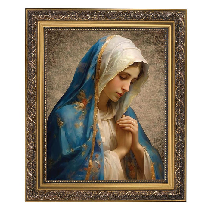 Hail Mary Gold Tone Framed Print