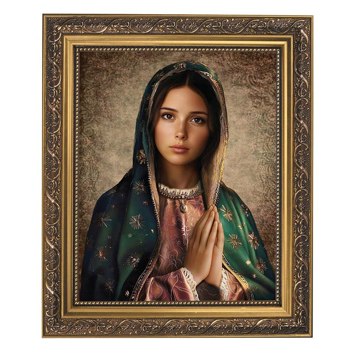 Our Lady of Guadalupe Gold Tone Framed Print