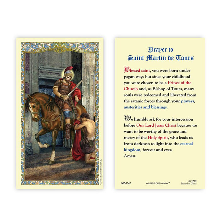 HOLY CARD - ST MARTIN OF TOURS