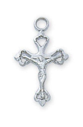 CRUCIFIX - SS - .5" LOOPED ENDS - 16" CHAIN