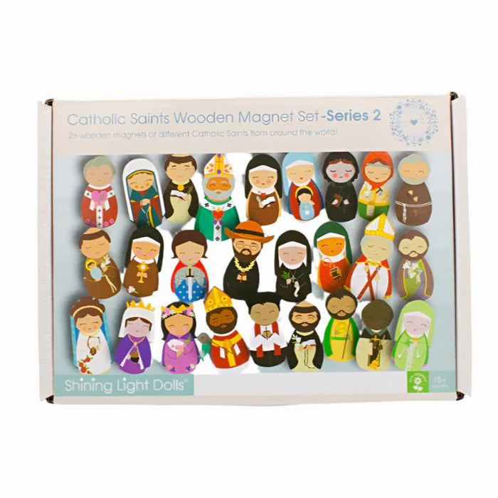 Wooden Magnet Set: Catholic Saints (Series 2)
