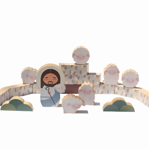 Wooden Playset: Jesus the Good Shepherd