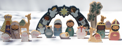 Children's Nativity Deluxe  Wooden Playset