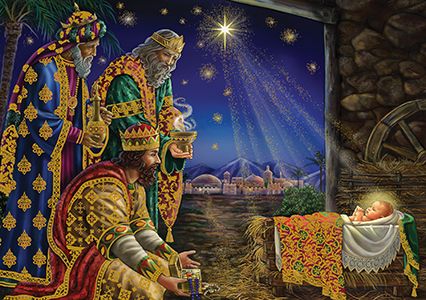 CHRISTMAS CARDS - THREE KINGS - BOXED SET OF 10